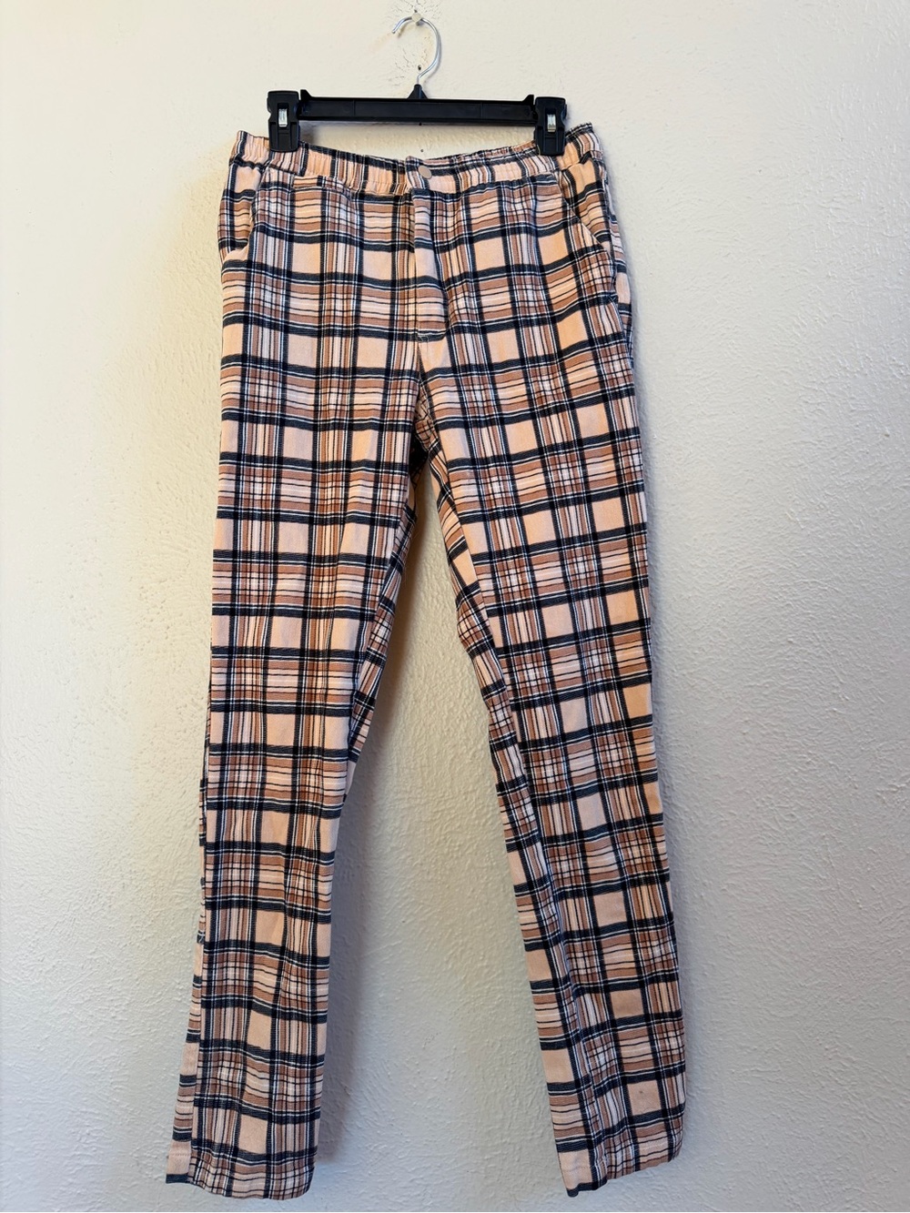 UO tartan brown plaid preppy skinny pant